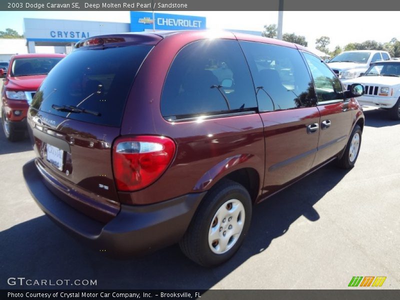 Deep Molten Red Pearl / Sandstone 2003 Dodge Caravan SE