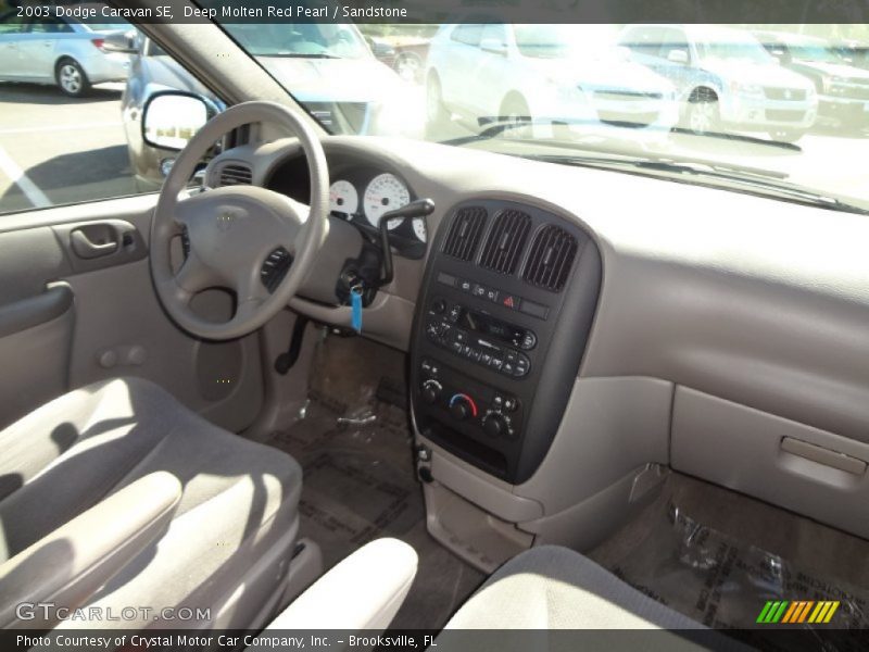 Deep Molten Red Pearl / Sandstone 2003 Dodge Caravan SE