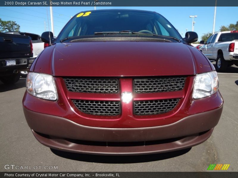 Deep Molten Red Pearl / Sandstone 2003 Dodge Caravan SE
