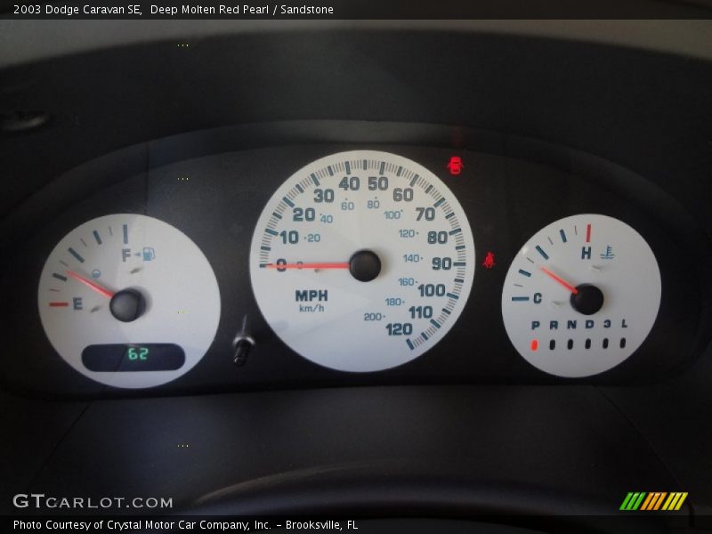 Deep Molten Red Pearl / Sandstone 2003 Dodge Caravan SE