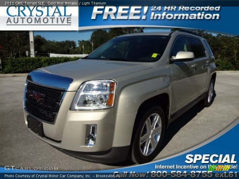 Gold Mist Metallic / Light Titanium 2011 GMC Terrain SLE