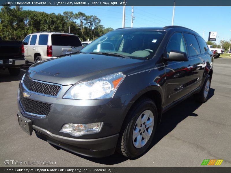 Cyber Gray Metallic / Dark Gray/Light Gray 2009 Chevrolet Traverse LS