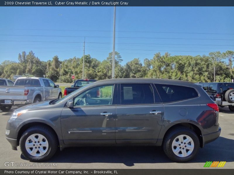 Cyber Gray Metallic / Dark Gray/Light Gray 2009 Chevrolet Traverse LS