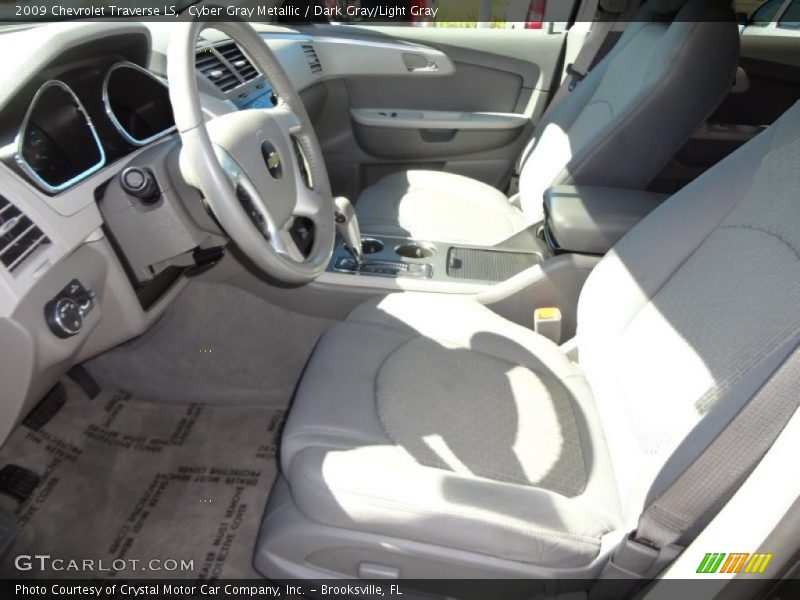 Cyber Gray Metallic / Dark Gray/Light Gray 2009 Chevrolet Traverse LS
