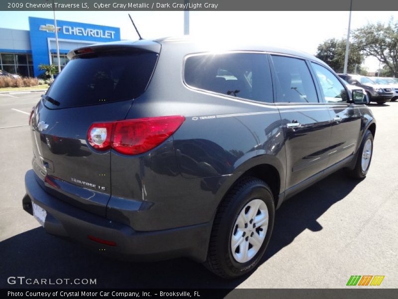 Cyber Gray Metallic / Dark Gray/Light Gray 2009 Chevrolet Traverse LS