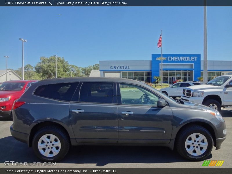 Cyber Gray Metallic / Dark Gray/Light Gray 2009 Chevrolet Traverse LS