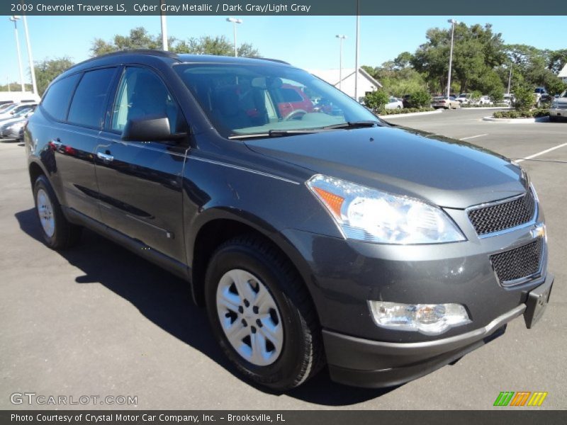 Cyber Gray Metallic / Dark Gray/Light Gray 2009 Chevrolet Traverse LS