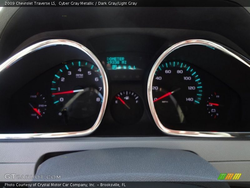 Cyber Gray Metallic / Dark Gray/Light Gray 2009 Chevrolet Traverse LS