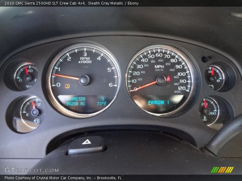 Stealth Gray Metallic / Ebony 2010 GMC Sierra 2500HD SLT Crew Cab 4x4