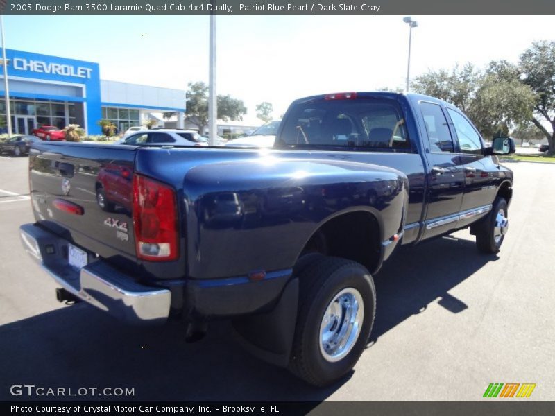 Patriot Blue Pearl / Dark Slate Gray 2005 Dodge Ram 3500 Laramie Quad Cab 4x4 Dually