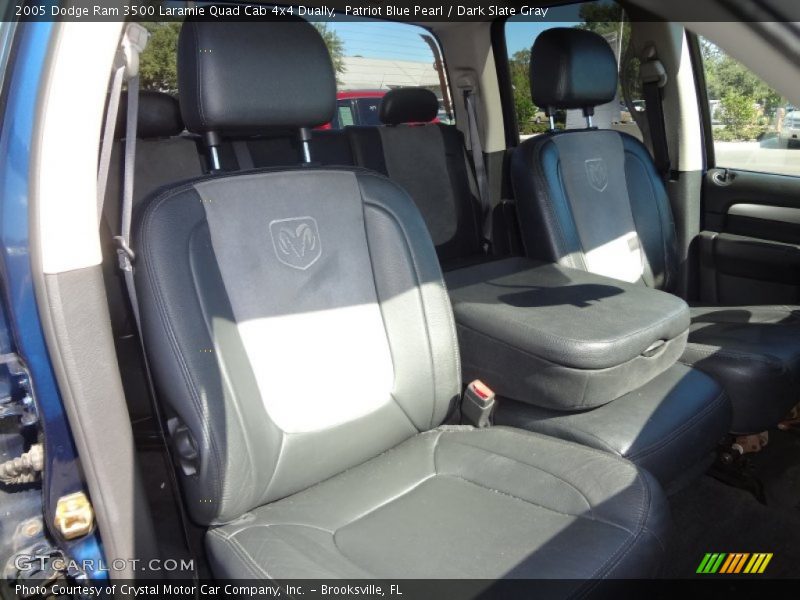 Patriot Blue Pearl / Dark Slate Gray 2005 Dodge Ram 3500 Laramie Quad Cab 4x4 Dually
