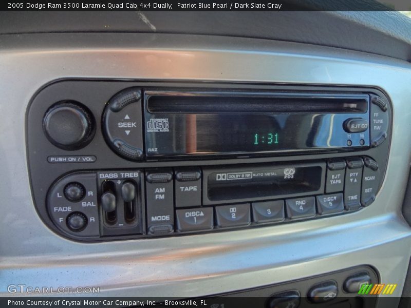 Patriot Blue Pearl / Dark Slate Gray 2005 Dodge Ram 3500 Laramie Quad Cab 4x4 Dually