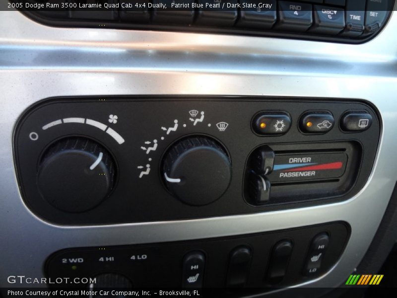 Patriot Blue Pearl / Dark Slate Gray 2005 Dodge Ram 3500 Laramie Quad Cab 4x4 Dually