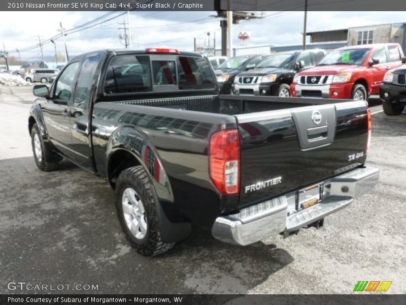 Super Black / Graphite 2010 Nissan Frontier SE V6 King Cab 4x4