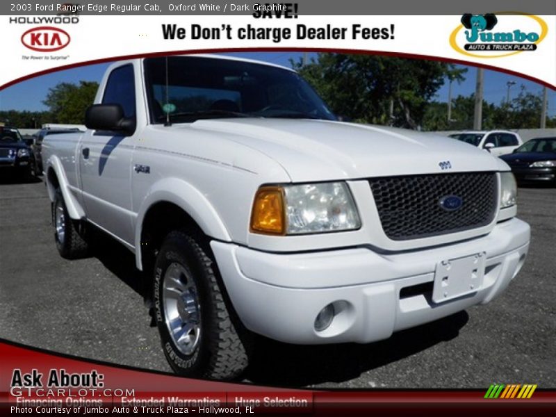 Oxford White / Dark Graphite 2003 Ford Ranger Edge Regular Cab