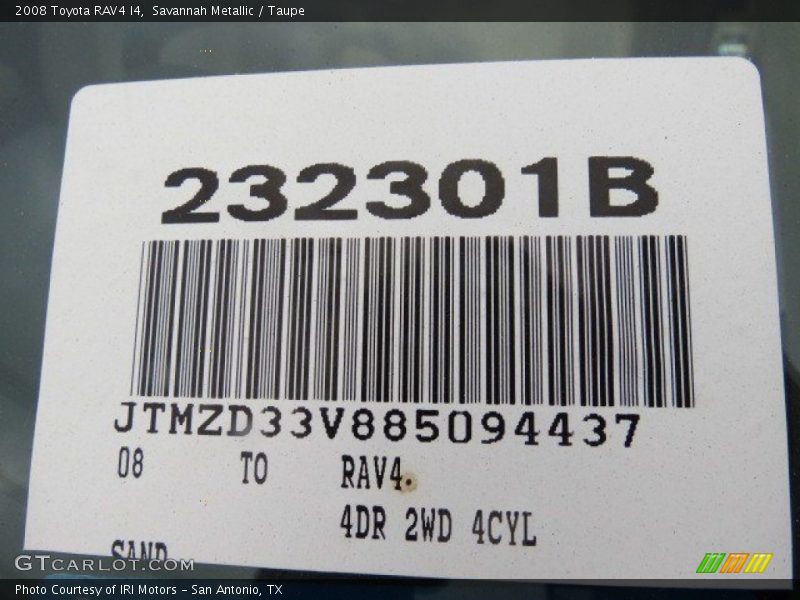 Savannah Metallic / Taupe 2008 Toyota RAV4 I4