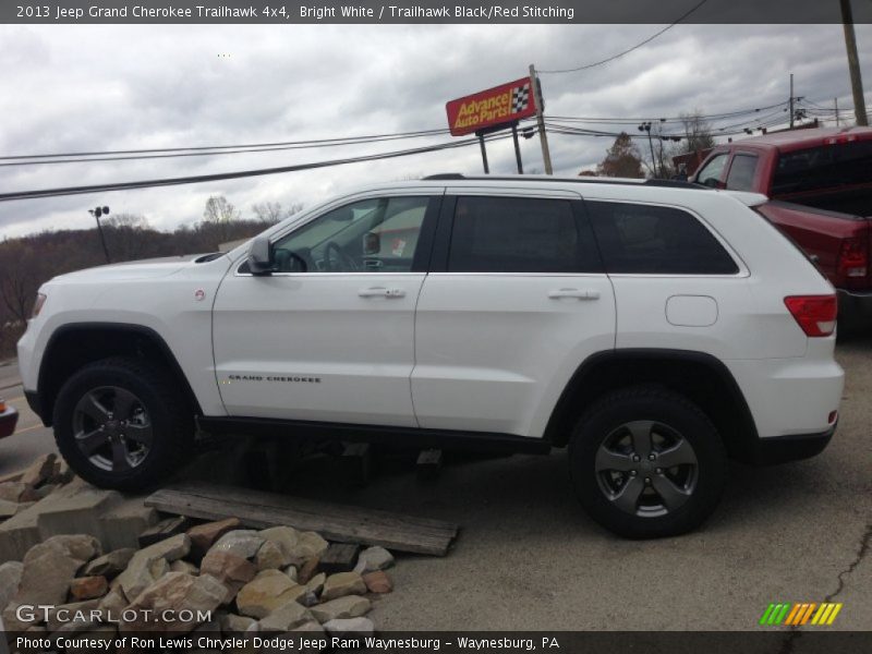 Bright White / Trailhawk Black/Red Stitching 2013 Jeep Grand Cherokee Trailhawk 4x4