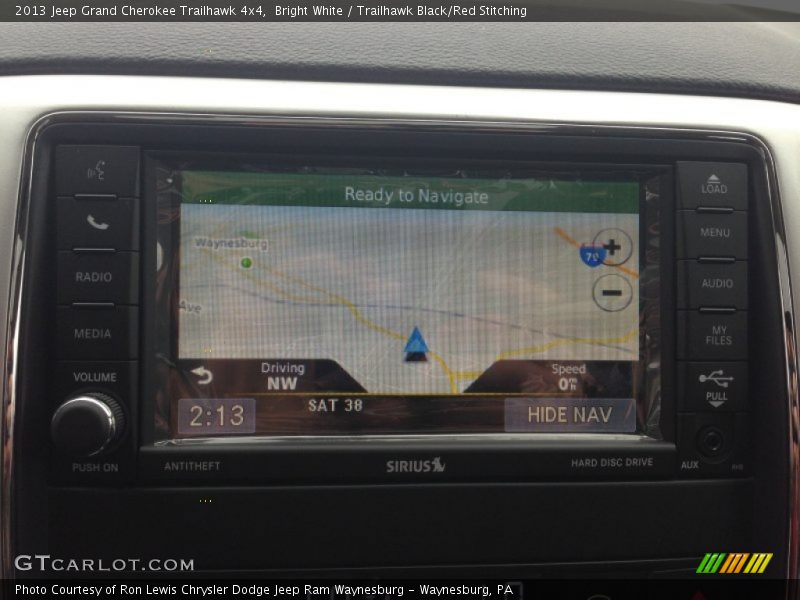 Navigation of 2013 Grand Cherokee Trailhawk 4x4