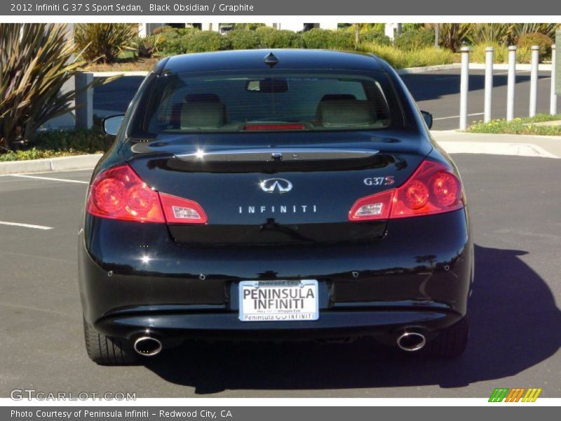 Black Obsidian / Graphite 2012 Infiniti G 37 S Sport Sedan