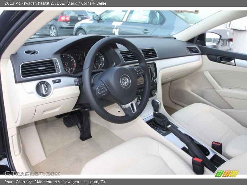 Black / Cornsilk Beige 2013 Volkswagen Passat 2.5L SE