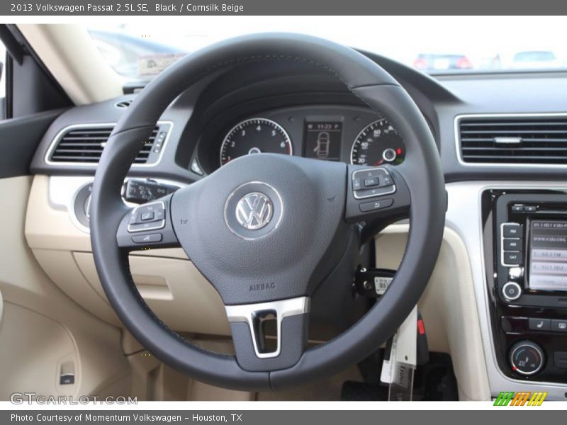 Black / Cornsilk Beige 2013 Volkswagen Passat 2.5L SE