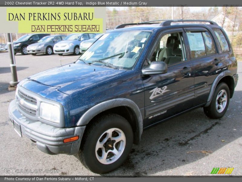 Indigo Blue Metallic / Medium Gray 2002 Chevrolet Tracker ZR2 4WD Hard Top