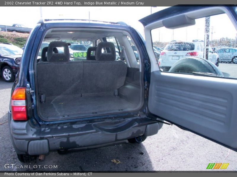 Indigo Blue Metallic / Medium Gray 2002 Chevrolet Tracker ZR2 4WD Hard Top