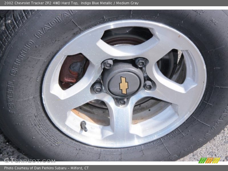 Indigo Blue Metallic / Medium Gray 2002 Chevrolet Tracker ZR2 4WD Hard Top