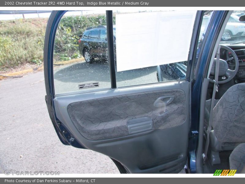 Indigo Blue Metallic / Medium Gray 2002 Chevrolet Tracker ZR2 4WD Hard Top