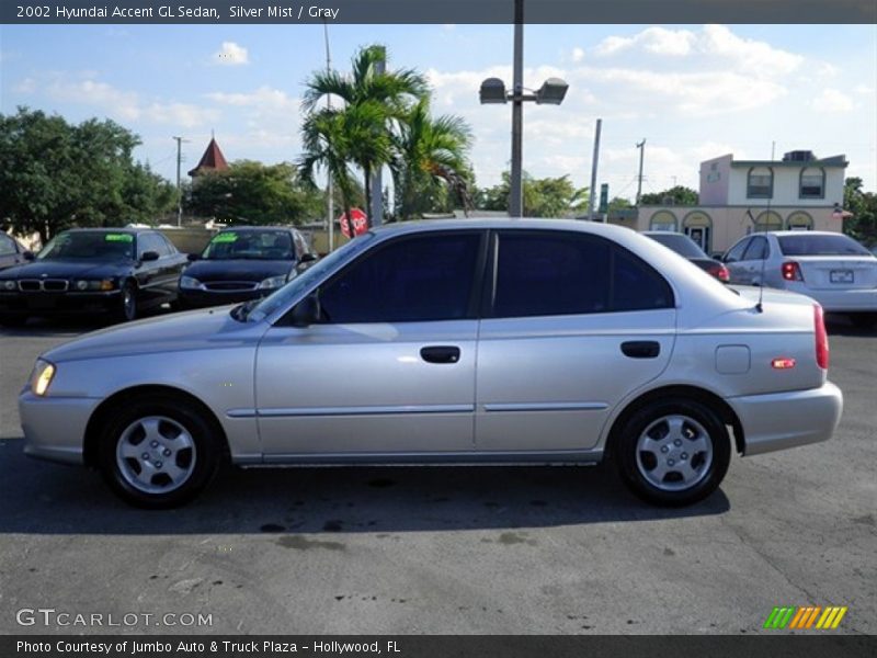 Silver Mist / Gray 2002 Hyundai Accent GL Sedan