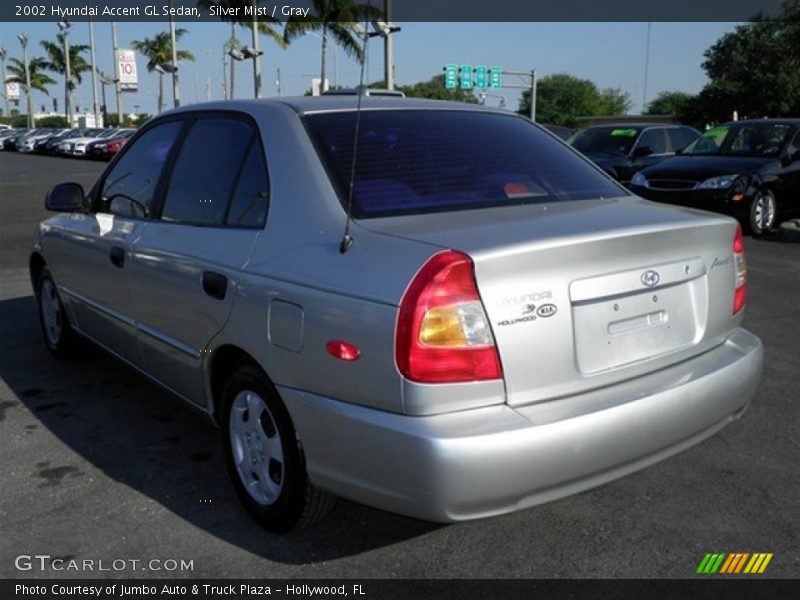 Silver Mist / Gray 2002 Hyundai Accent GL Sedan