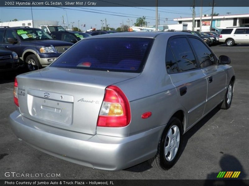 Silver Mist / Gray 2002 Hyundai Accent GL Sedan