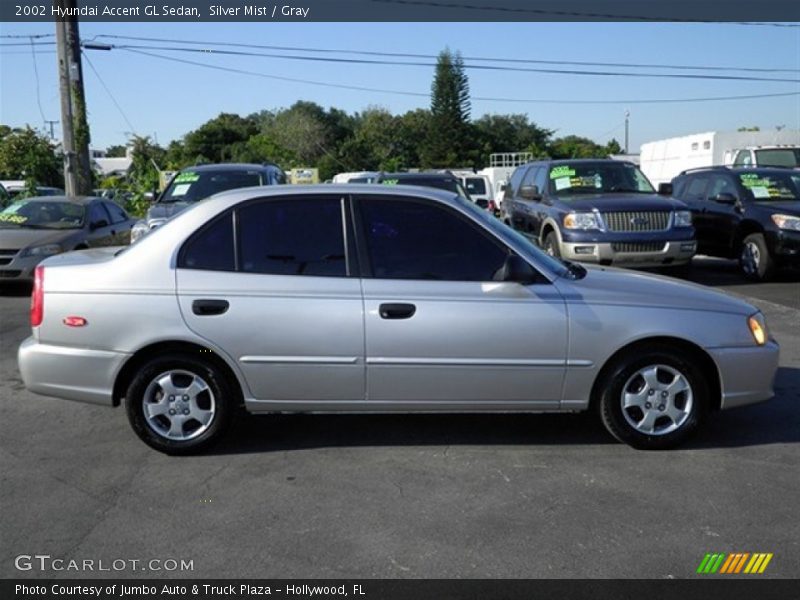 Silver Mist / Gray 2002 Hyundai Accent GL Sedan