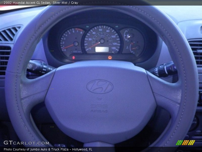Silver Mist / Gray 2002 Hyundai Accent GL Sedan