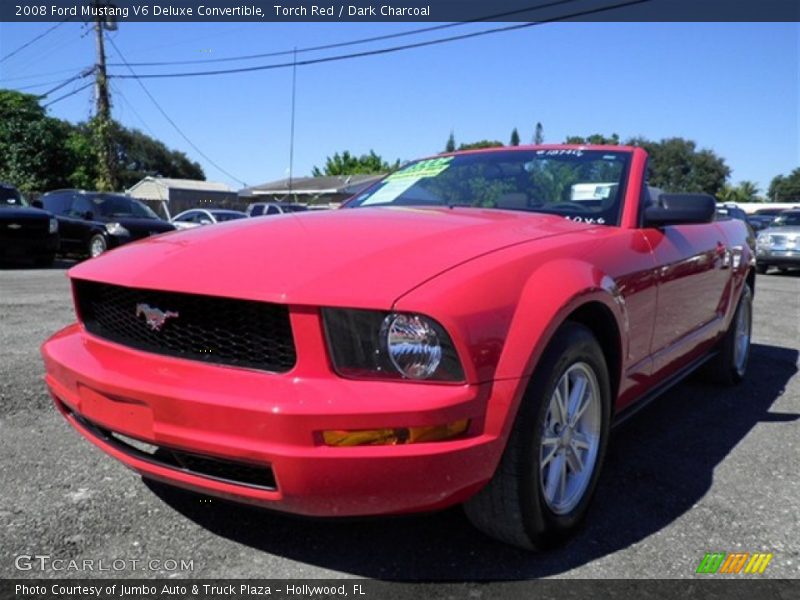 Torch Red / Dark Charcoal 2008 Ford Mustang V6 Deluxe Convertible