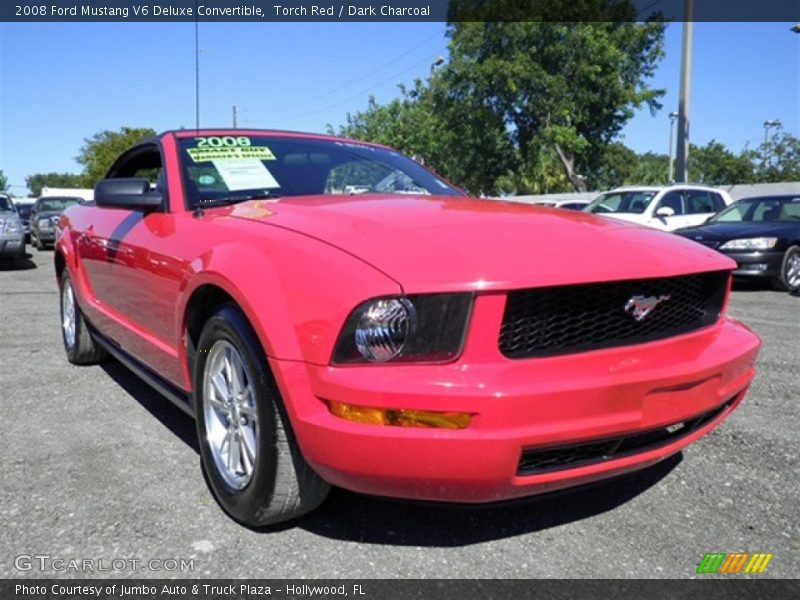 Torch Red / Dark Charcoal 2008 Ford Mustang V6 Deluxe Convertible