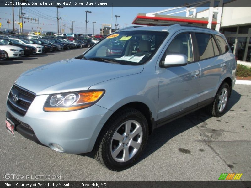 Silver Blue / Beige 2008 Hyundai Santa Fe Limited 4WD
