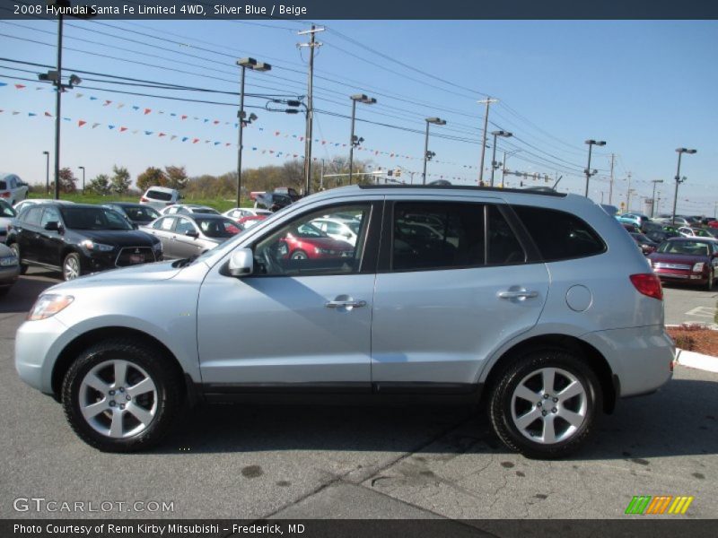 Silver Blue / Beige 2008 Hyundai Santa Fe Limited 4WD