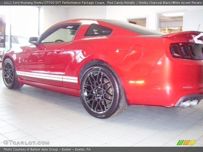 Red Candy Metallic / Shelby Charcoal Black/White Accent Recaro Sport Seats 2013 Ford Mustang Shelby GT500 SVT Performance Package Coupe