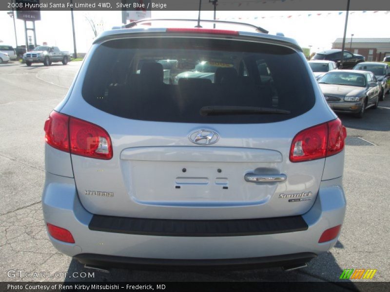 Silver Blue / Beige 2008 Hyundai Santa Fe Limited 4WD