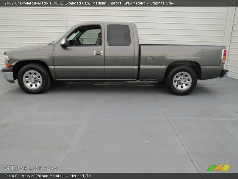 Medium Charcoal Gray Metallic / Graphite Gray 2002 Chevrolet Silverado 1500 LS Extended Cab