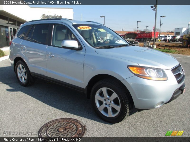 Silver Blue / Beige 2008 Hyundai Santa Fe Limited 4WD