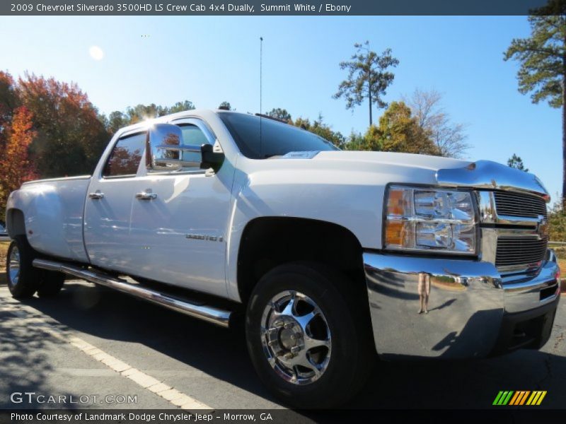 Summit White / Ebony 2009 Chevrolet Silverado 3500HD LS Crew Cab 4x4 Dually