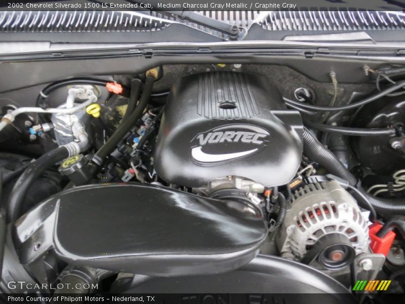 Medium Charcoal Gray Metallic / Graphite Gray 2002 Chevrolet Silverado 1500 LS Extended Cab
