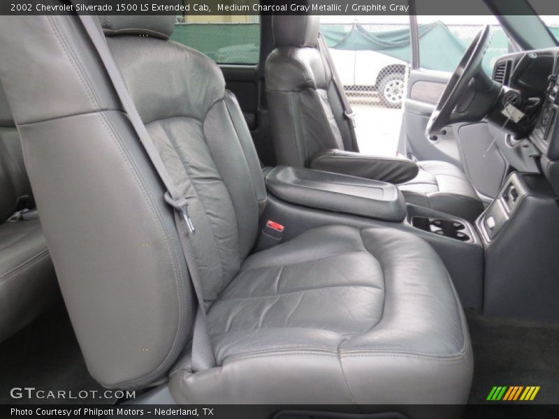 Medium Charcoal Gray Metallic / Graphite Gray 2002 Chevrolet Silverado 1500 LS Extended Cab