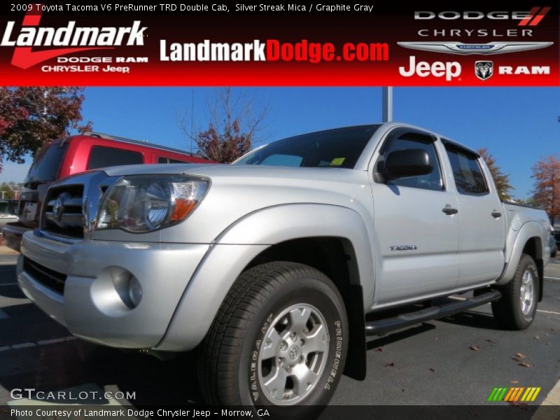 Silver Streak Mica / Graphite Gray 2009 Toyota Tacoma V6 PreRunner TRD Double Cab