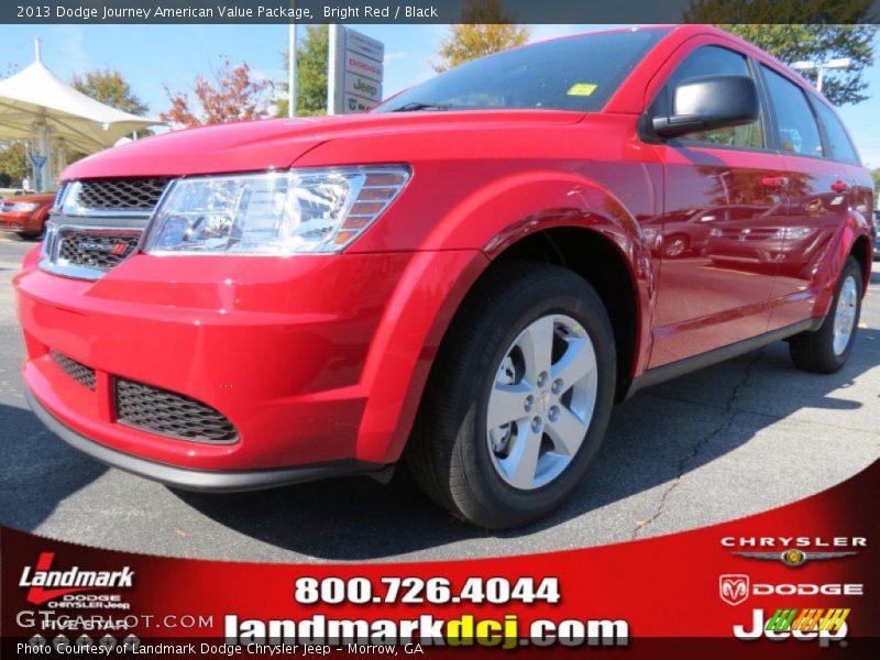 Bright Red / Black 2013 Dodge Journey American Value Package