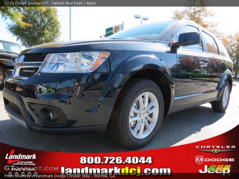 Fathom Blue Pearl / Black 2013 Dodge Journey SXT