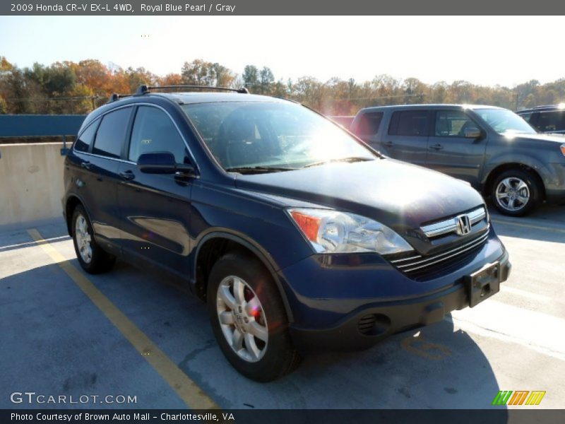 Royal Blue Pearl / Gray 2009 Honda CR-V EX-L 4WD