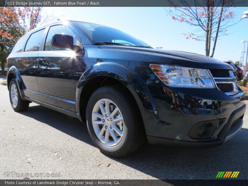 Fathom Blue Pearl / Black 2013 Dodge Journey SXT
